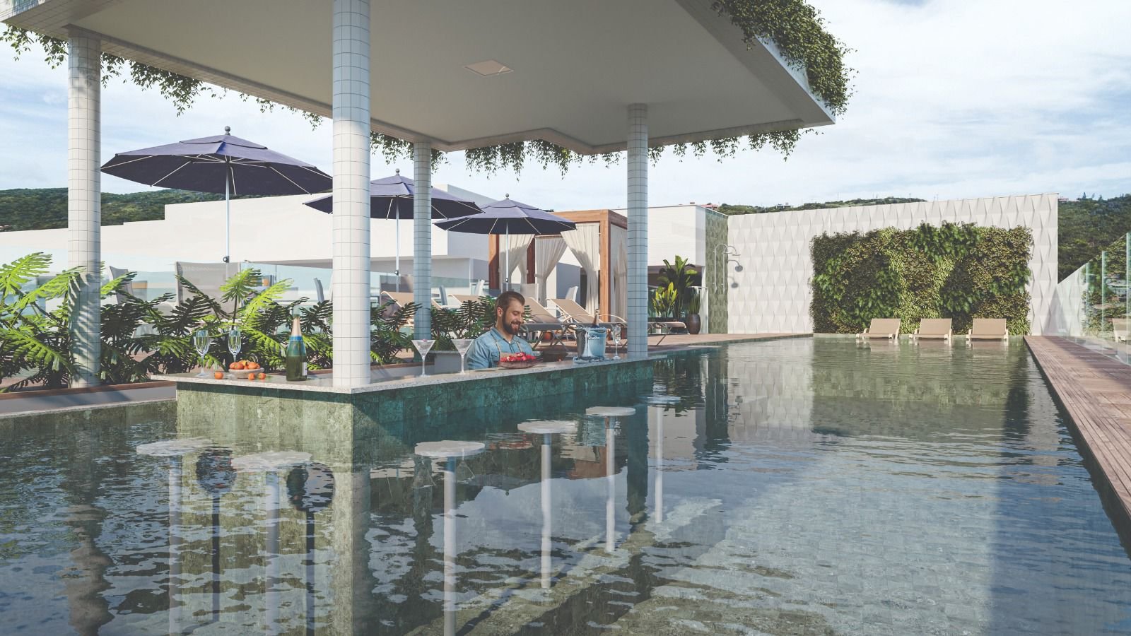 Piscina infinita do Miriad